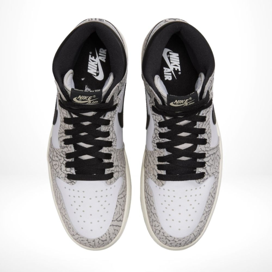 Top-down view of the Air Jordan 1