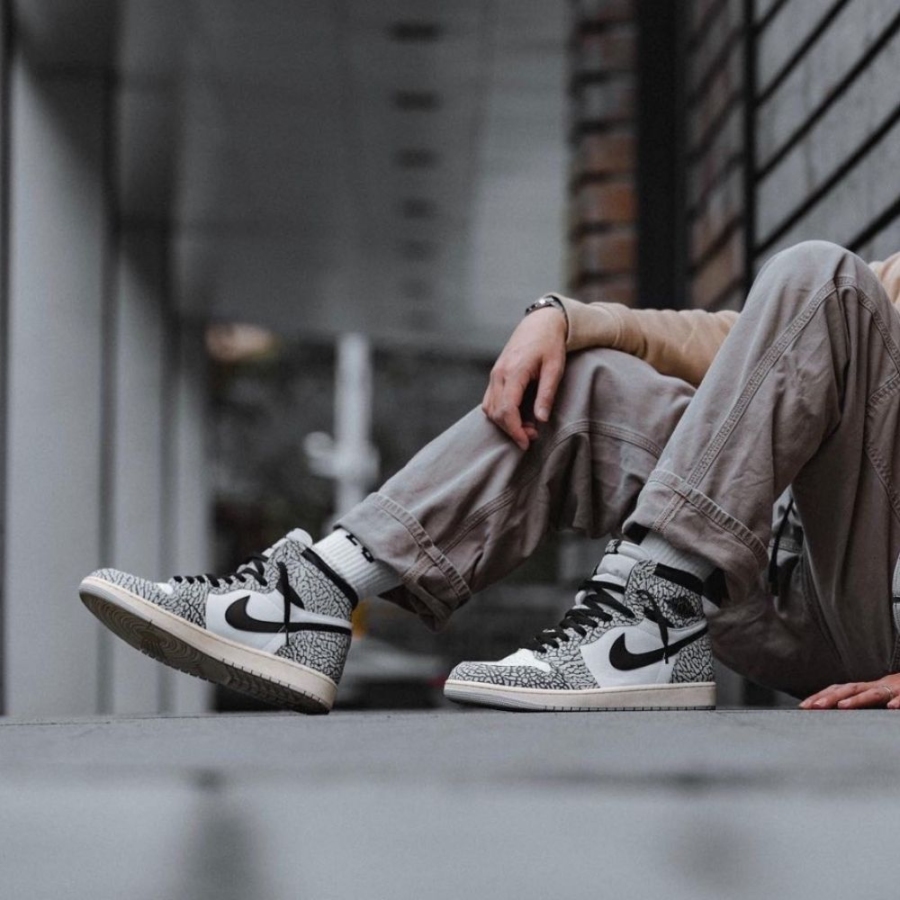 On-foot of the Air Jordan 1