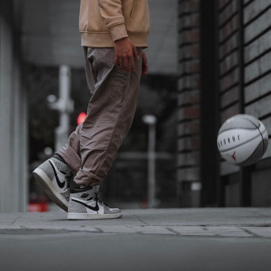 On-foot of the Air Jordan 1