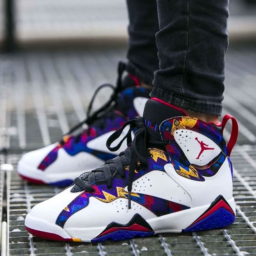 On-foot of the Air Jordan 7