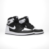 Angled front view of a full pair of Air Jordan 1