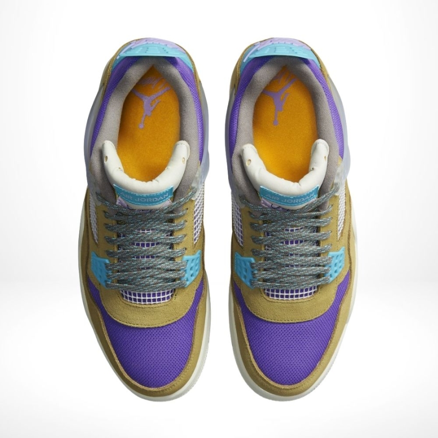 Top-down view of the Air Jordan 4