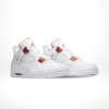 Angled front view of a full pair of Air Jordan 4