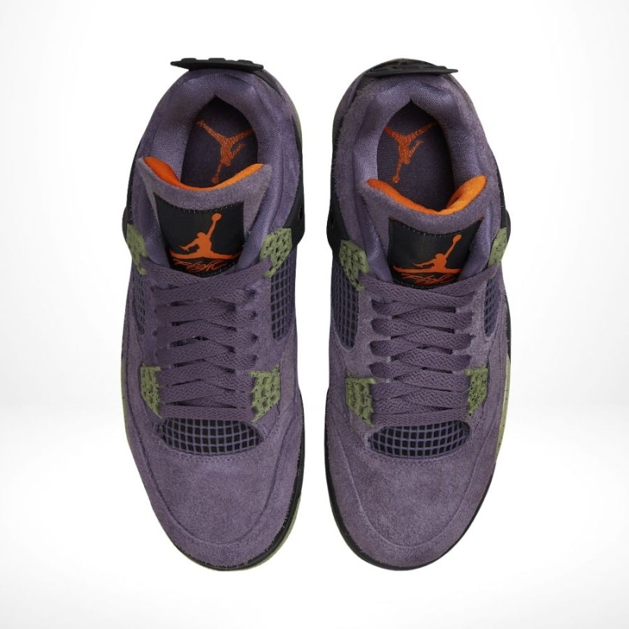 Top-down view of the Air Jordan 4
