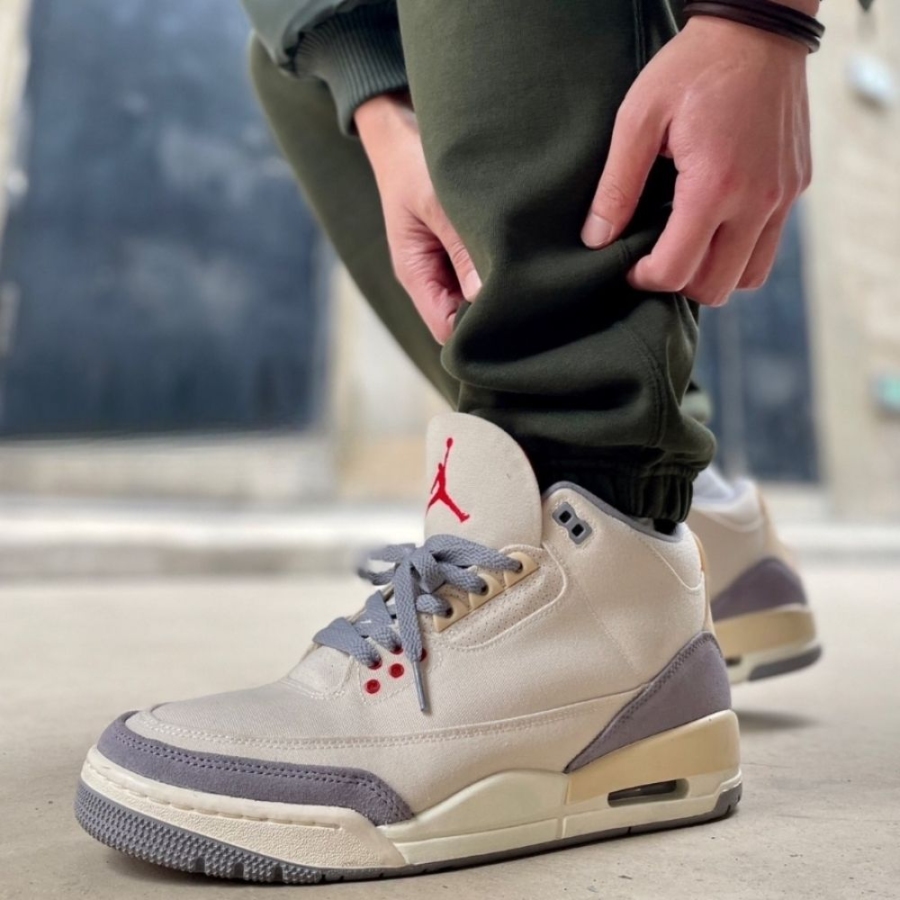 On-foot of the Air Jordan 3
