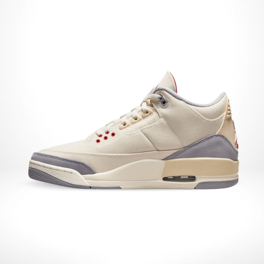 Medial side view of the Air Jordan 3