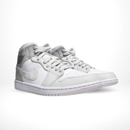 Angled front view of a full pair of Air Jordan 1