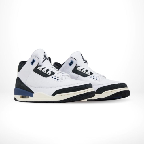 Angled front view of a full pair of Air Jordan 3