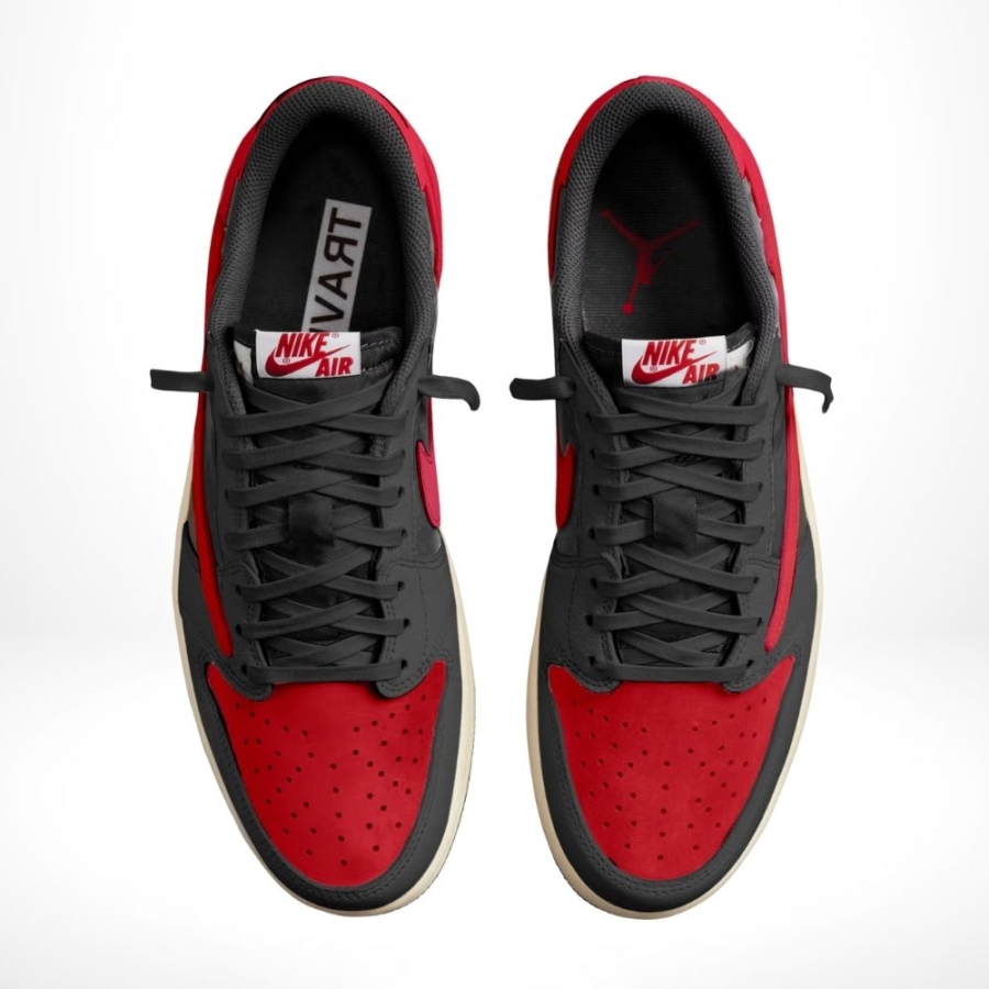 Top-down view of the Air Jordan 1