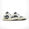 Angled front view of a full pair of Air Jordan 1