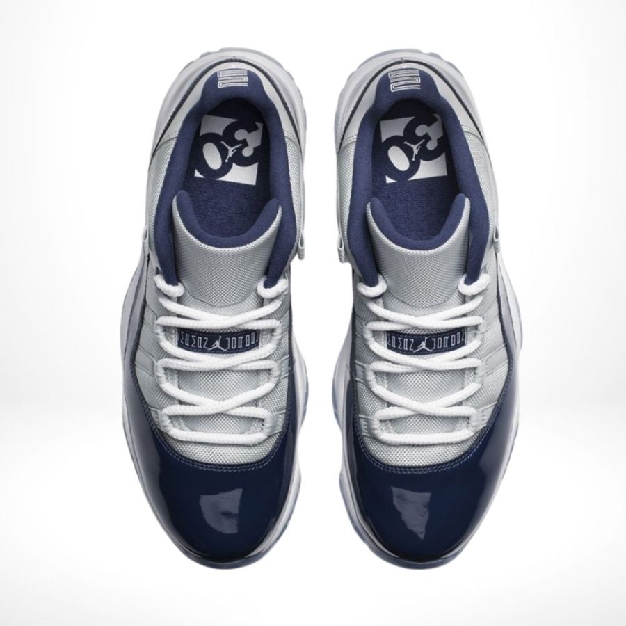 Top-down view of the Air Jordan 11