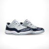 Angled front view of a full pair of Air Jordan 11