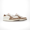 Angled front view of a full pair of Air Jordan 1