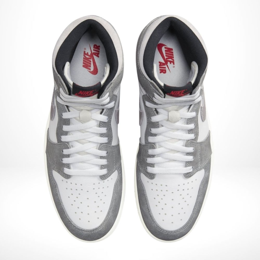 Top-down view of the Air Jordan 1