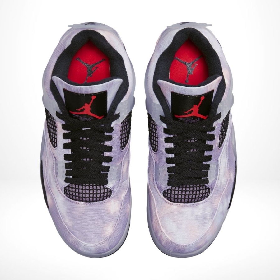Top-down view of the Air Jordan 4