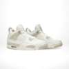 Angled front view of a full pair of Air Jordan 4