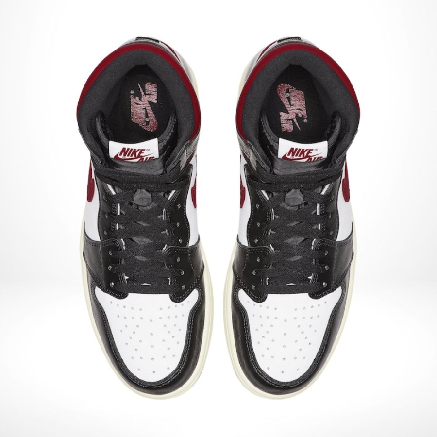 Top-down view of the Air Jordan 1