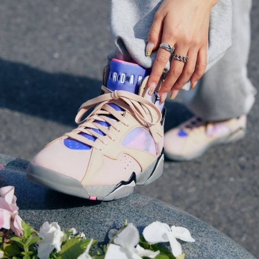 On-foot of the Air Jordan 7