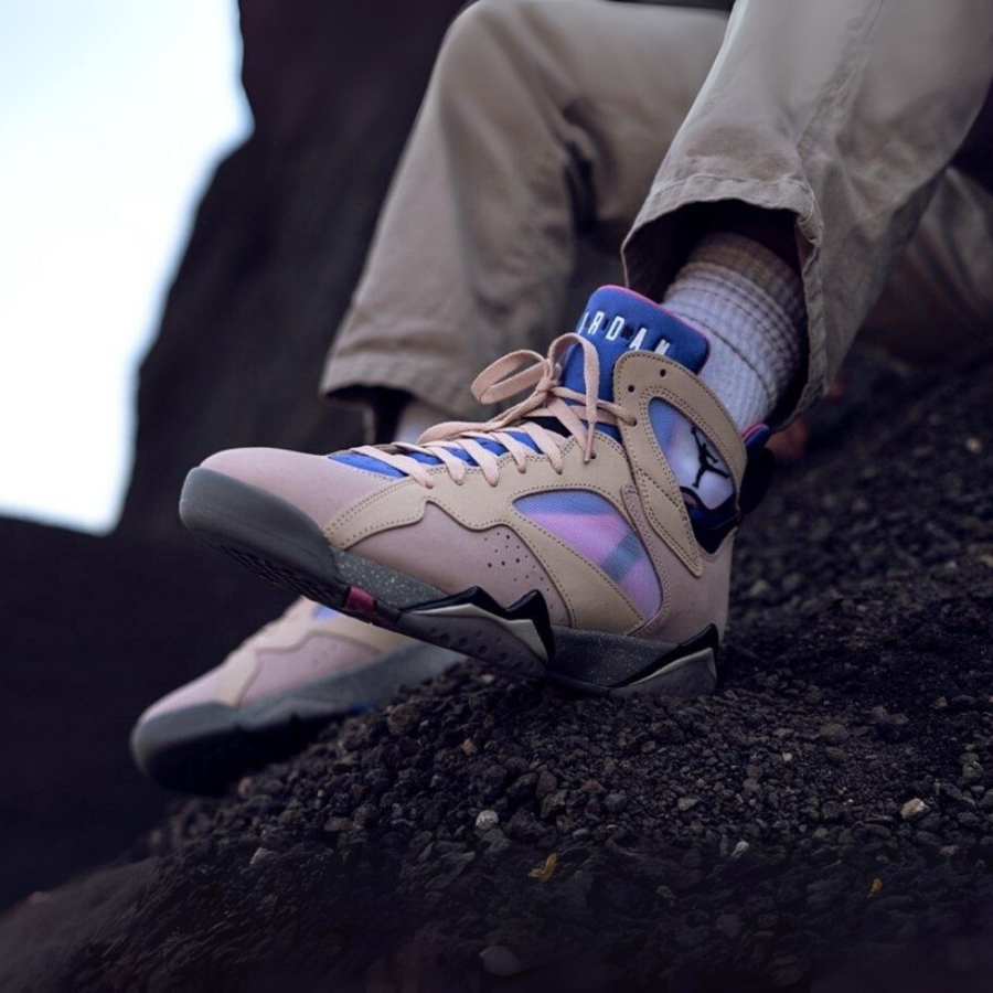 On-foot of the Air Jordan 7