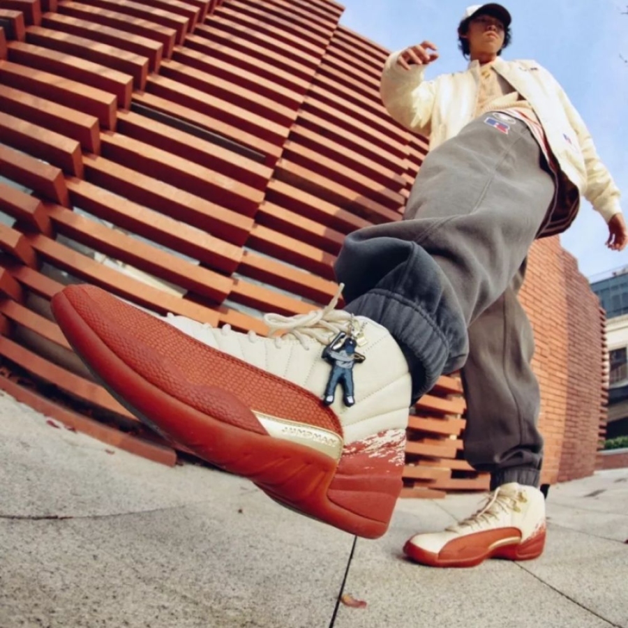 Real lifestyle image of Air Jordan 12
