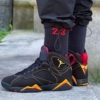 Real lifestyle image of Air Jordan 7