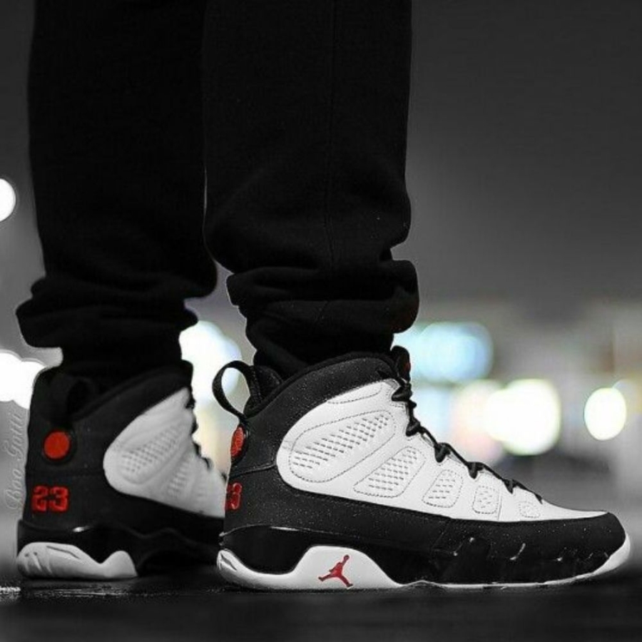 Real lifestyle image of Air Jordan 9