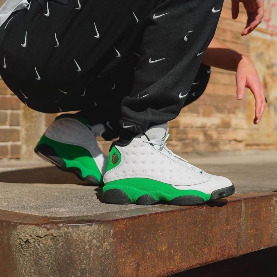 Real lifestyle image of Air Jordan 13