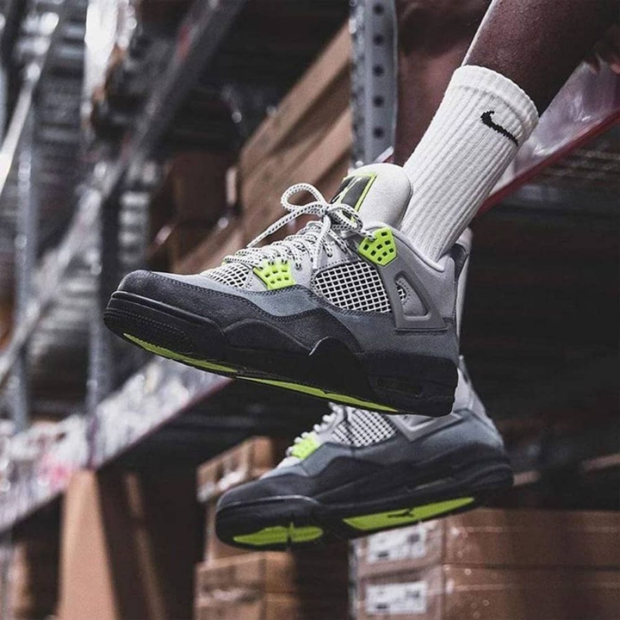Real lifestyle image of Air Jordan 4