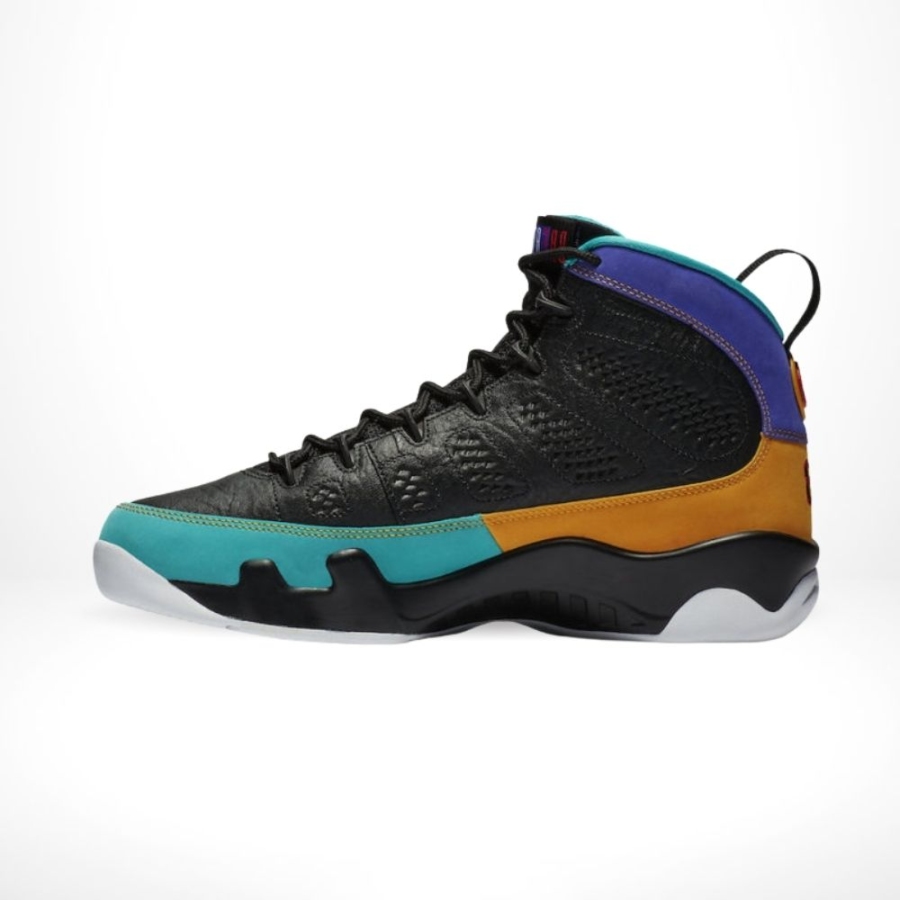 Side profile of Air Jordan 9