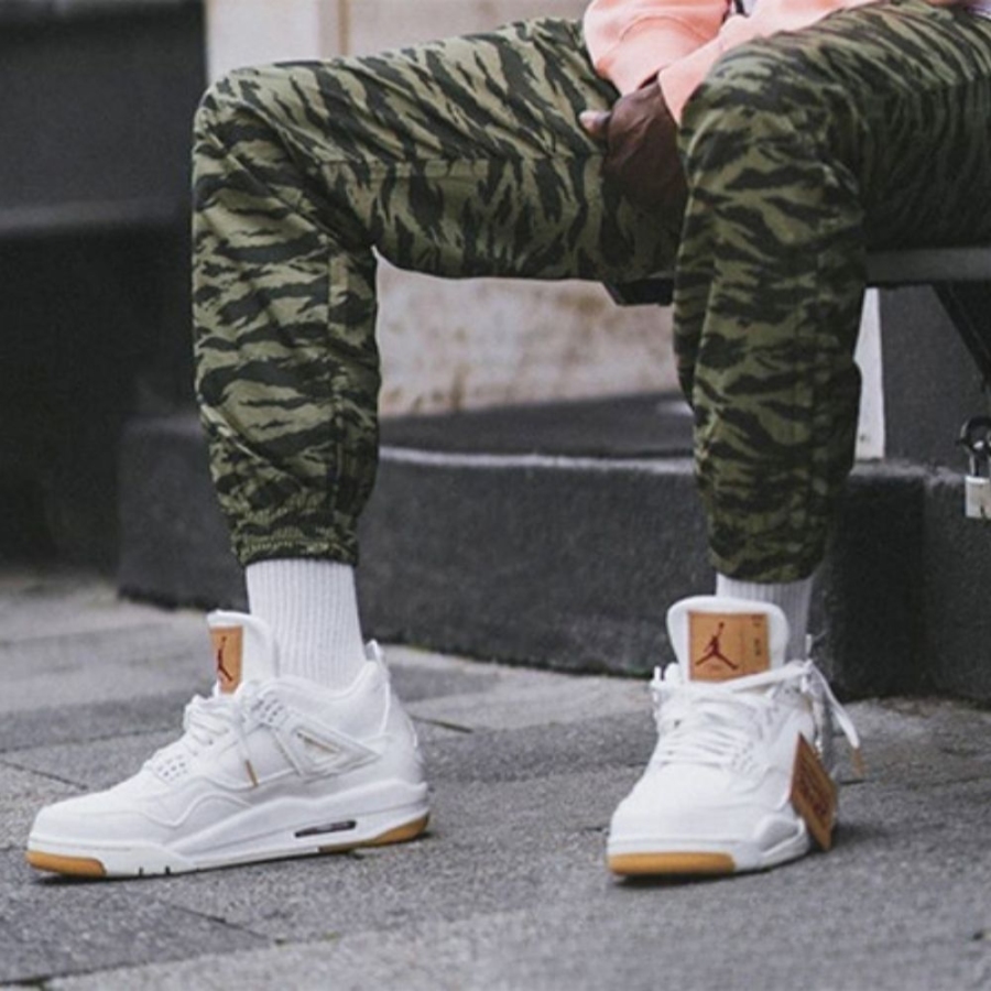 Real lifestyle image of Air Jordan 4