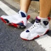 Real lifestyle image of Air Jordan 7
