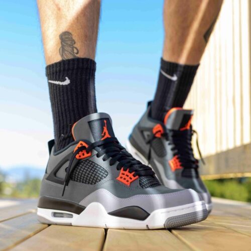 Real lifestyle image of Air Jordan 4