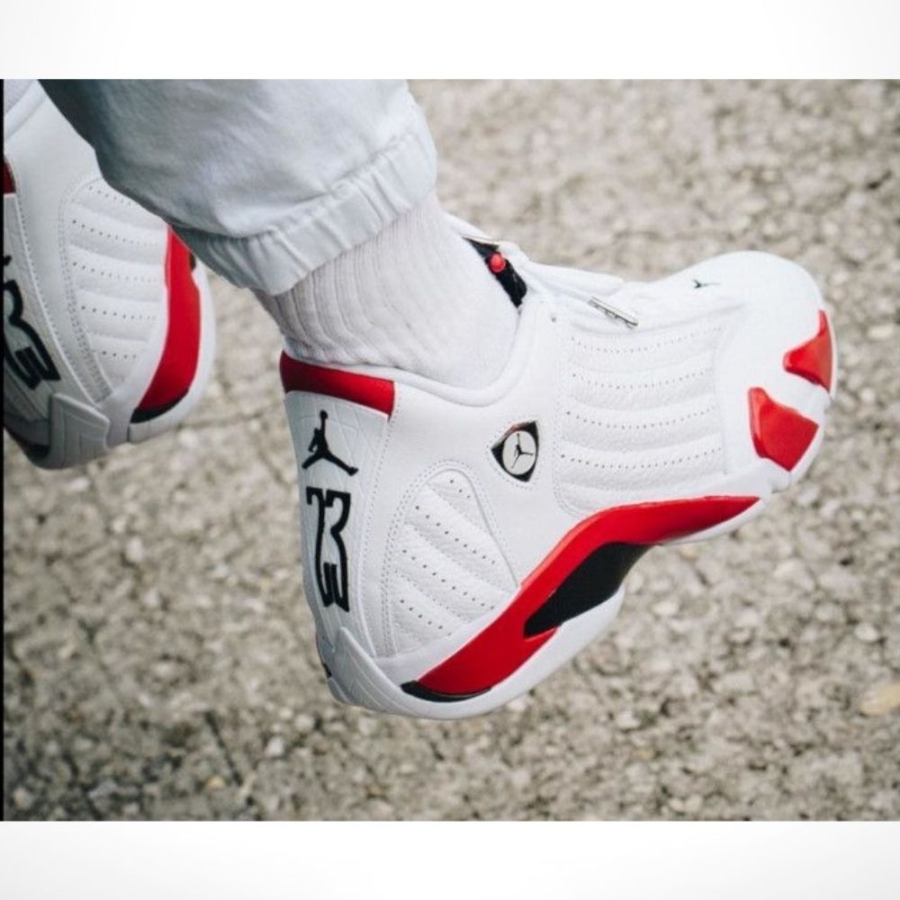 Real lifestyle image of Air Jordan 14