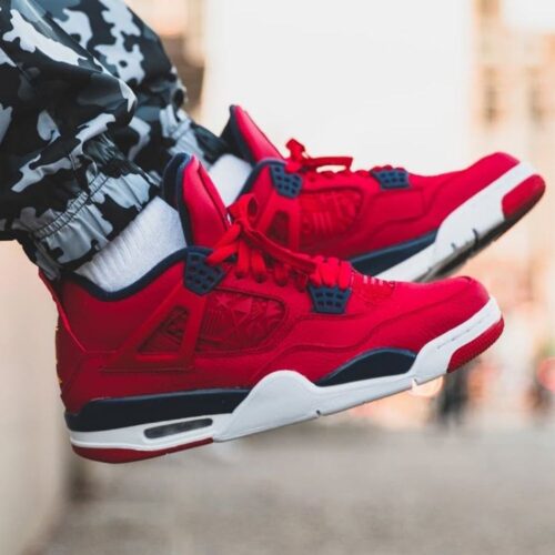Real lifestyle image of Air Jordan 4