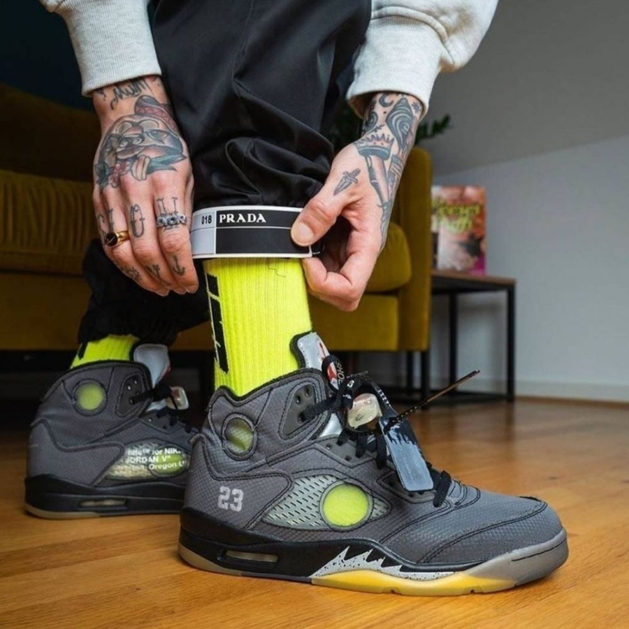 On-foot of the Air Jordan 5