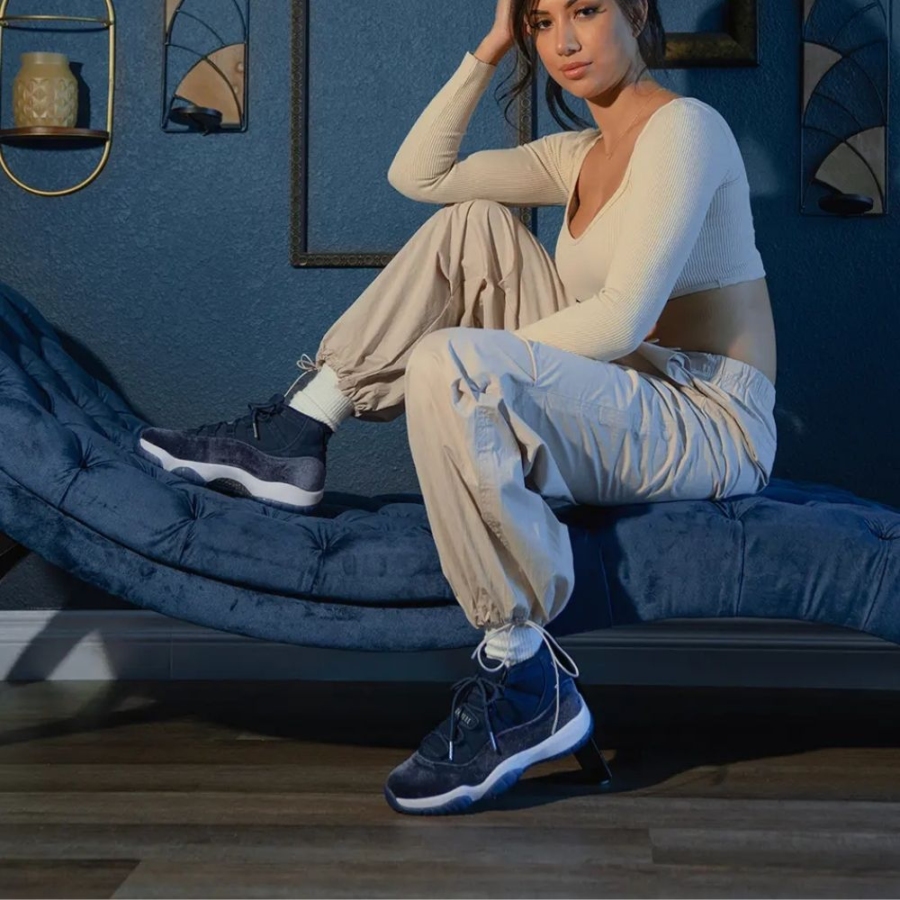 Real lifestyle image of Air Jordan 11