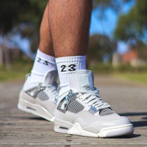 Real lifestyle image of Air Jordan 4