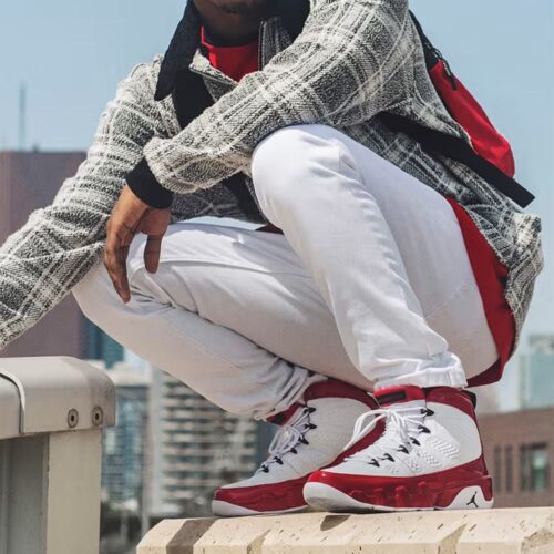 Real lifestyle image of Air Jordan 9