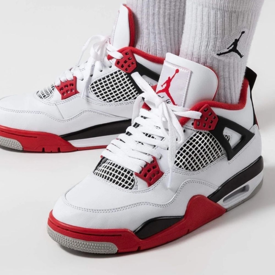 Real lifestyle image of Air Jordan 4