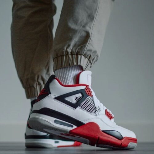 Real lifestyle image of Air Jordan 4