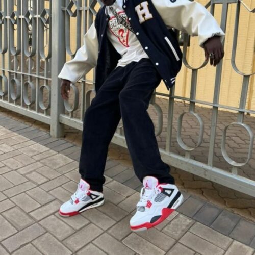 Real lifestyle image of Air Jordan 4