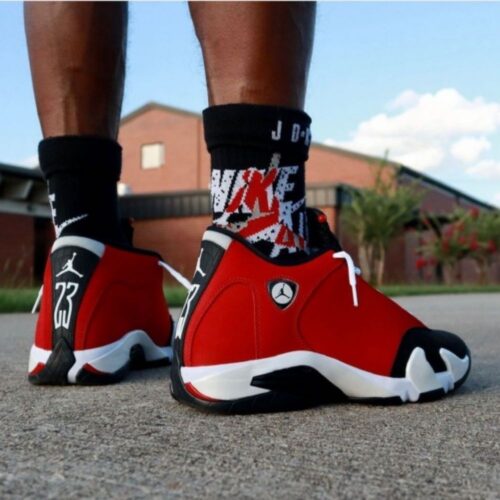 Real lifestyle image of Air Jordan 14