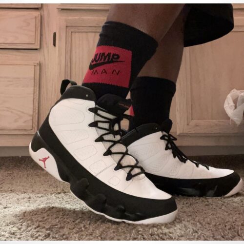 Real lifestyle image of Air Jordan 9