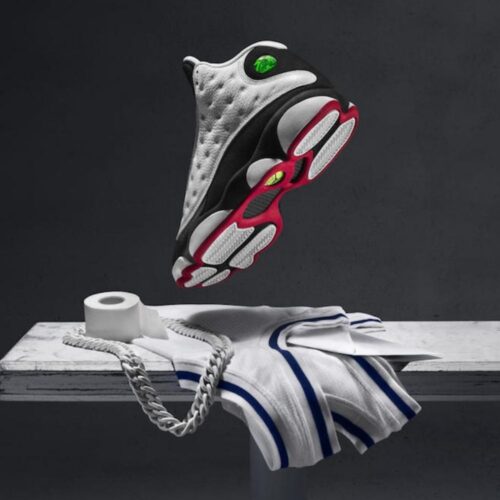 Real lifestyle image of Air Jordan 13