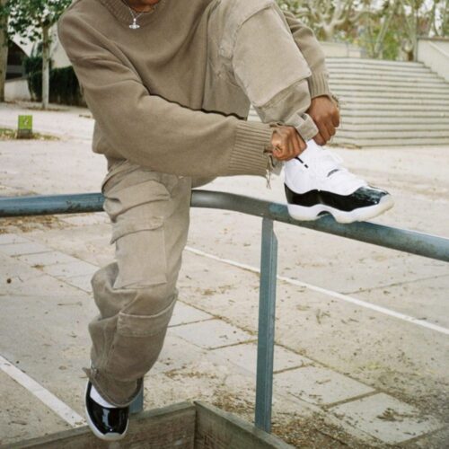 Real lifestyle image of Air Jordan 11