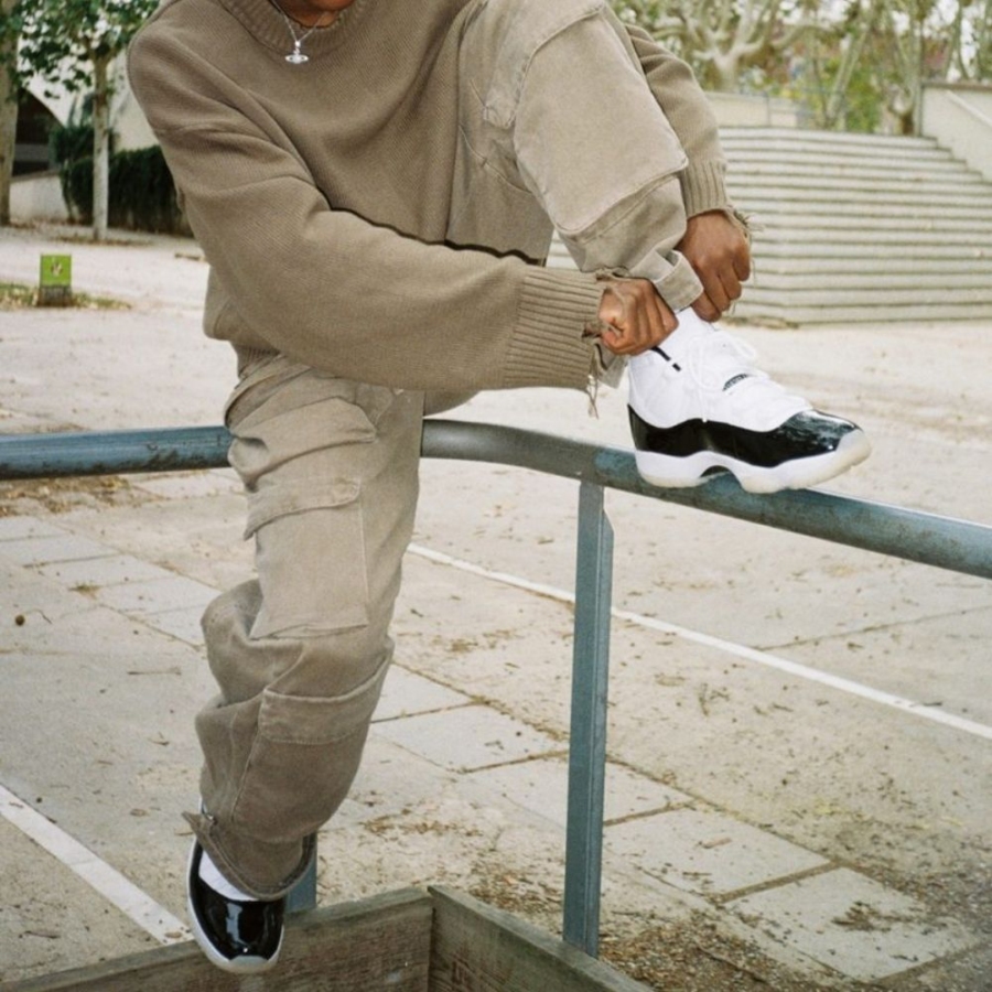 Real lifestyle image of Air Jordan 11