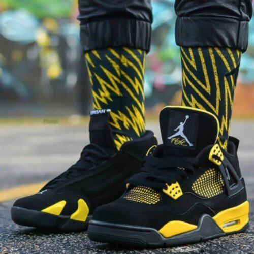 Real lifestyle image of Air Jordan 4