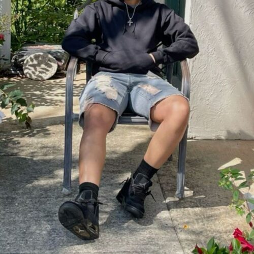 Real lifestyle image of Air Jordan 4