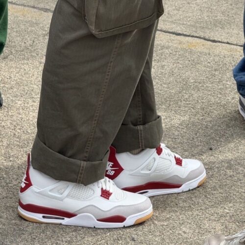 Real lifestyle image of Air Jordan 4