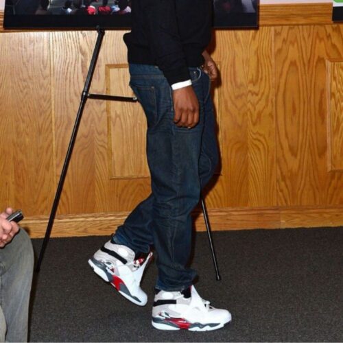 Real lifestyle image of Air Jordan 8